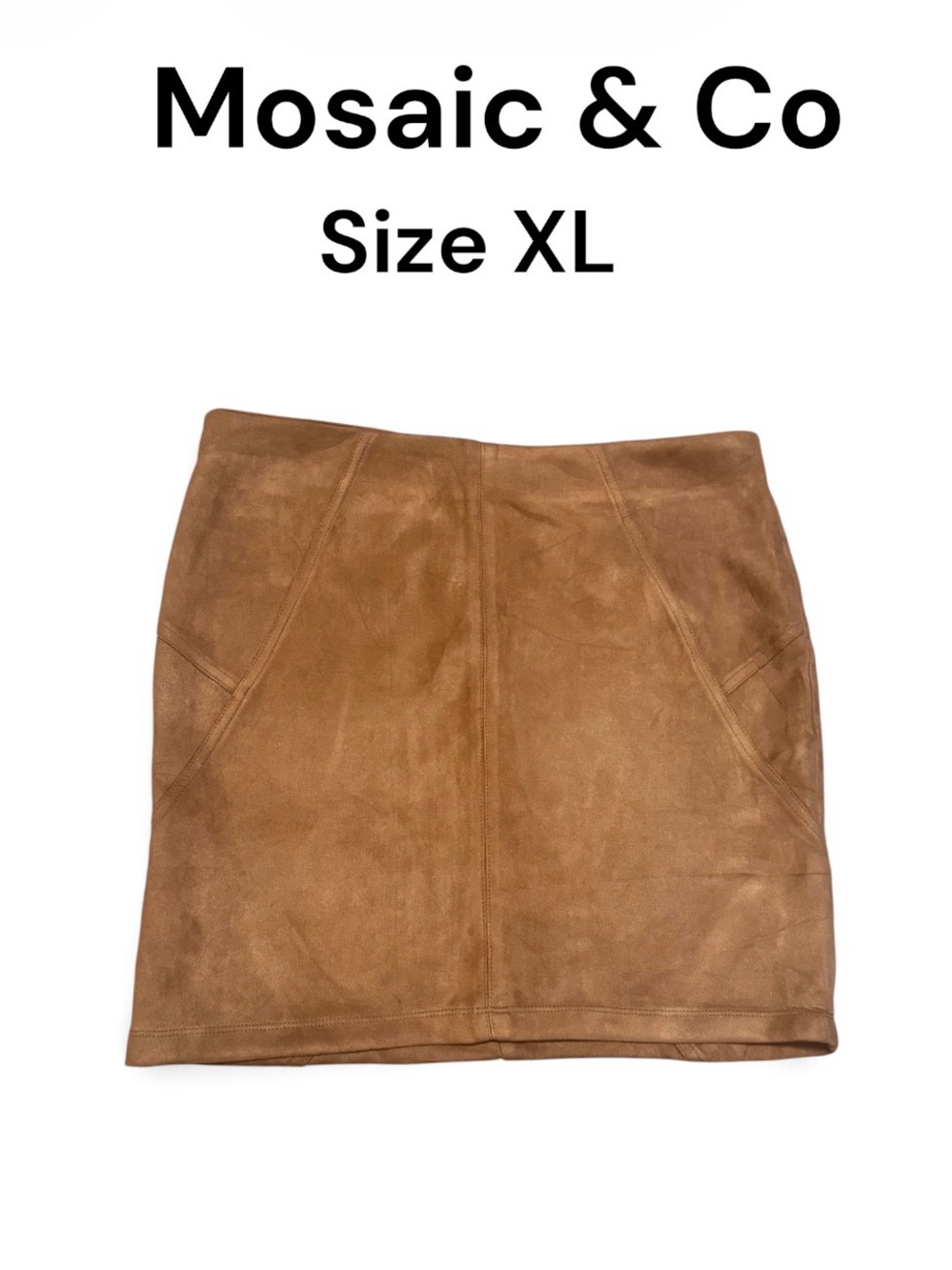 Mosaic & Co Brown Suede Mini Skirt